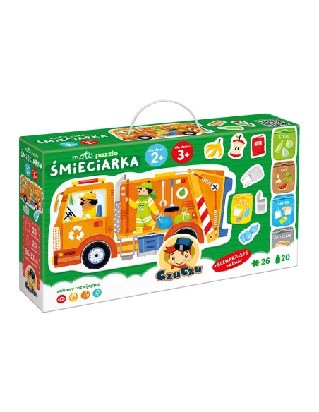 Moto puzzle Śmieciarka 2+ CzuCzu