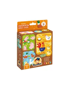 Puzzle Zwierzęta małe i duże 2+ CzuCzu