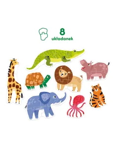 Puzzle progresywne Dzikie zwierzątka 2+ CzuCzu 2