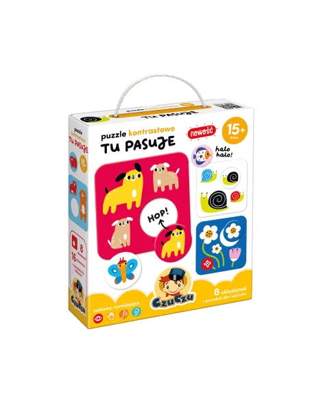 Puzzle kontrastowe Tu pasuje 15m+ CzuCzu