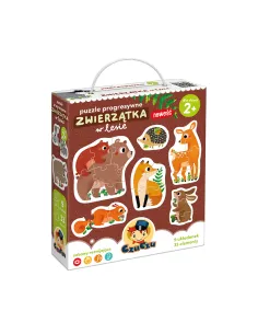 Puzzle progresywne Zwierzątka w lesie 2+ CzuCzu
