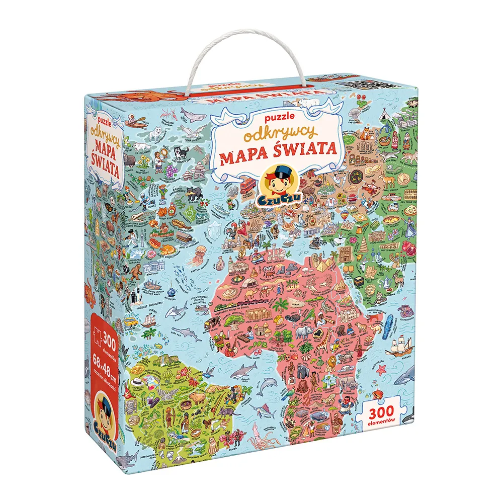 Puzzle odkrywcy Mapa świata 7+ CzuCzu
