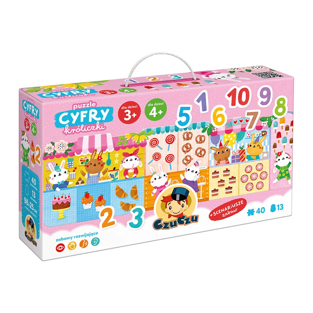 Puzzle Cyfry Króliczki 3+ CzuCzu