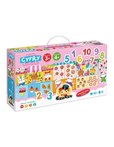 Puzzle Cyfry Króliczki 3+ CzuCzu