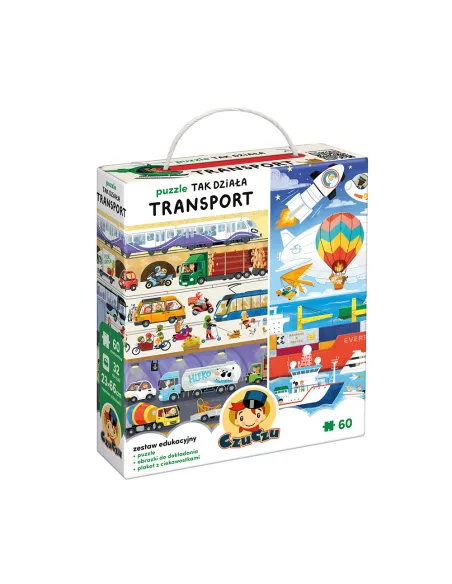 Puzzle Tak działa Transport 4+ CzuCzu