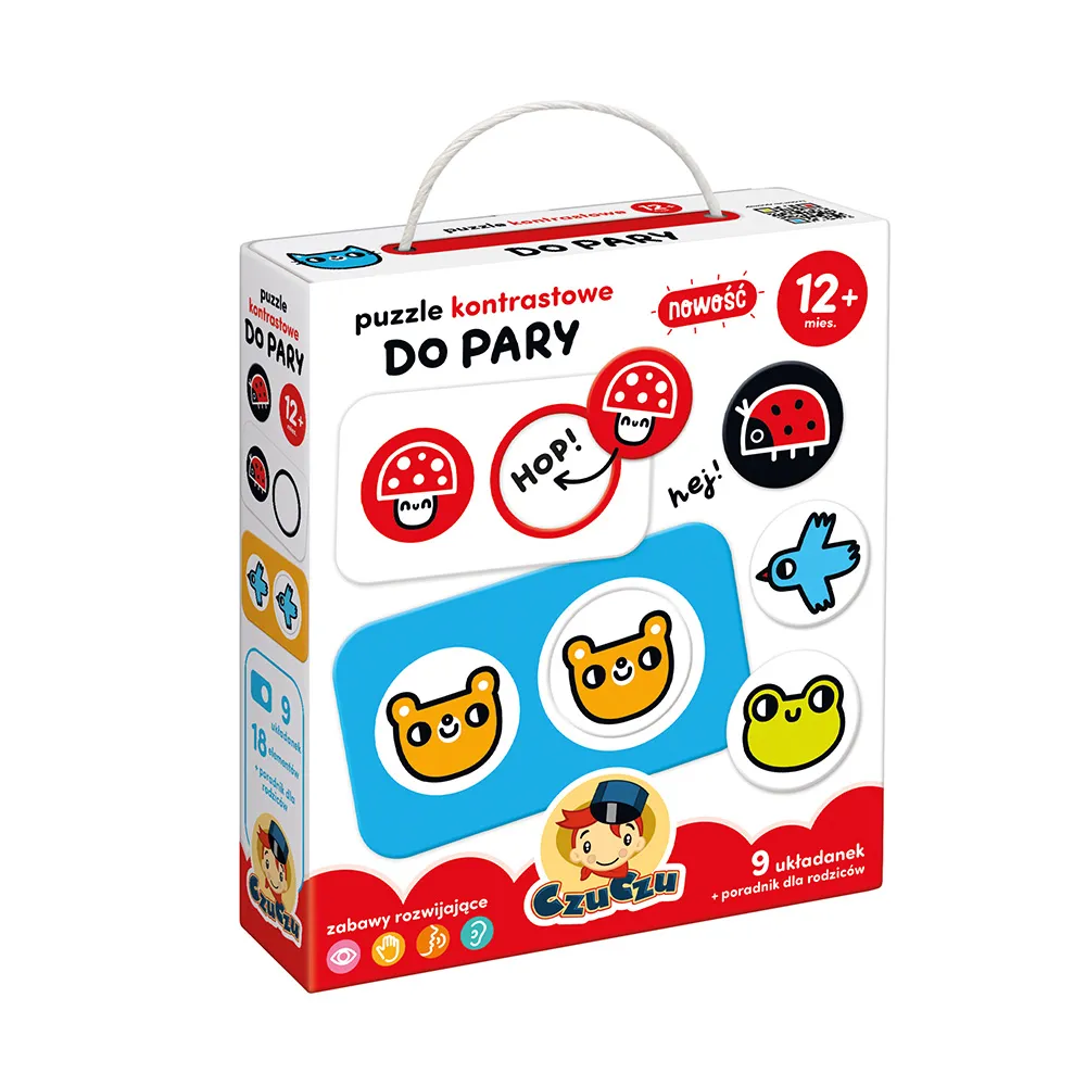Puzzle kontrastowe Do pary 12m+ CzuCzu