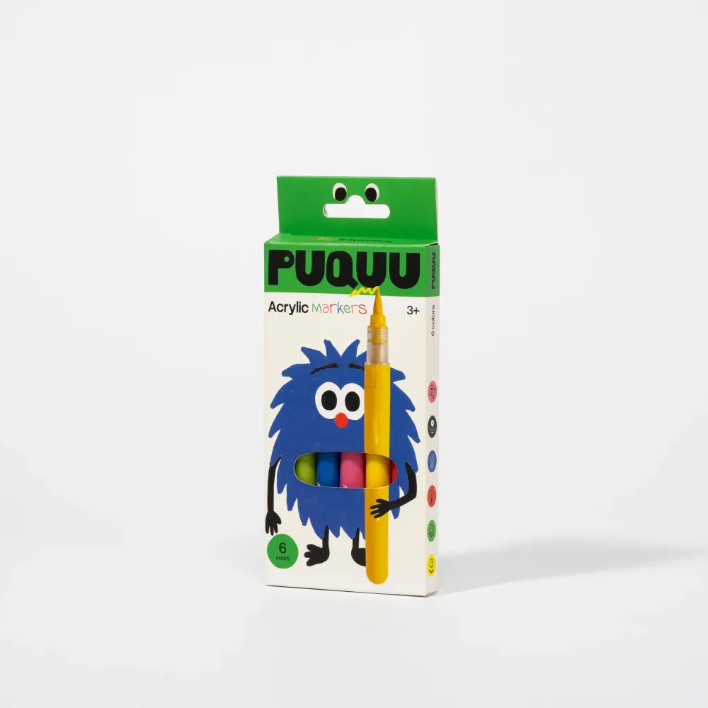 Markery akrylowe 6 kolorów Puquu