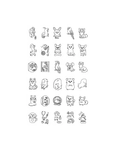 Tablet graficzny z szablonami do rysowania KIDYDRAW-MINI Pets Kidywolf 2