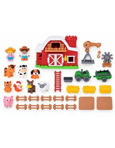 FARMA Otwierana stodoła z dźwiękiem + 10 figurek i traktor Jokomisiada 2