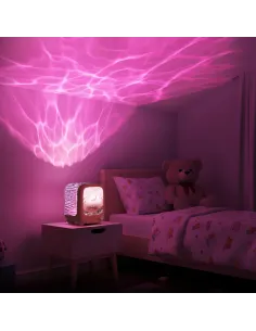 Lampka projekcyjna fal i głośnik Wavy Light Koralowa MOB 2