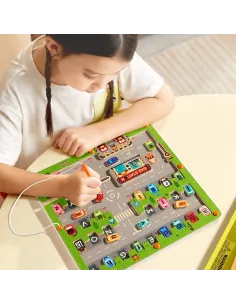 Magnetyczna układanka Parking dla literek Mideer 2