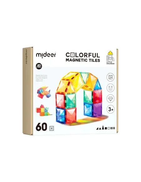 Klocki magnetyczne 60 elementów Mideer