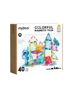 Klocki magnetyczne Zwierzęta 40 elementów Mideer