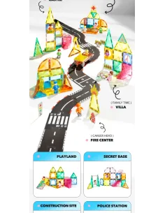 Klocki magnetyczne City Hero Squad Mideer 2