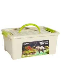 Zestaw 24 figurek dinozaurów w zestawie z przenośnum pudełkiem Mideer