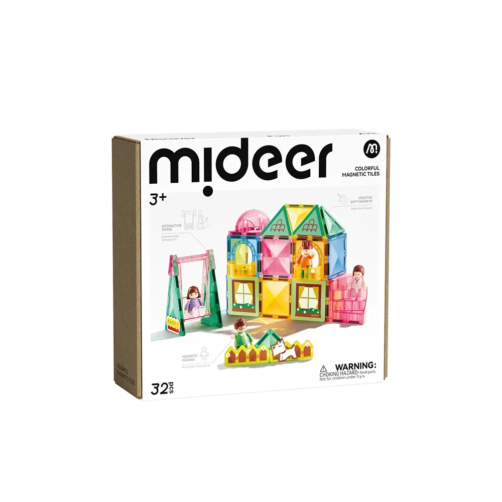 Klocki magnetyczne Rodzina 32 elementy Mideer
