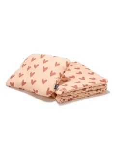 Pościel bawełniana La Millou HEARTBEAT PINK dla dzieci