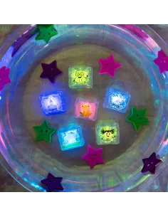 Kostki sensoryczne świecące w wodzie Wróżki 6 szt Glo Pals 2