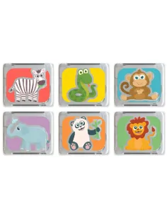 Kostki sensoryczne świecące w wodzie Zwierzęta 6szt Glo Pals 2