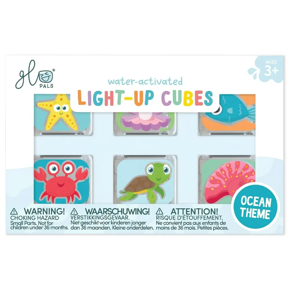Kostki sensoryczne świecące w wodzie Ocean 6szt Glo Pals