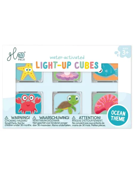 Kostki sensoryczne świecące w wodzie Ocean 6szt Glo Pals