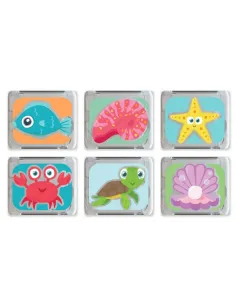 Kostki sensoryczne świecące w wodzie Ocean 6szt Glo Pals 2